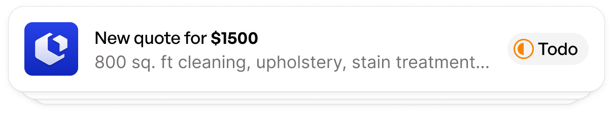Visualisation of stack of emails with quotes
