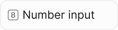 Number input component