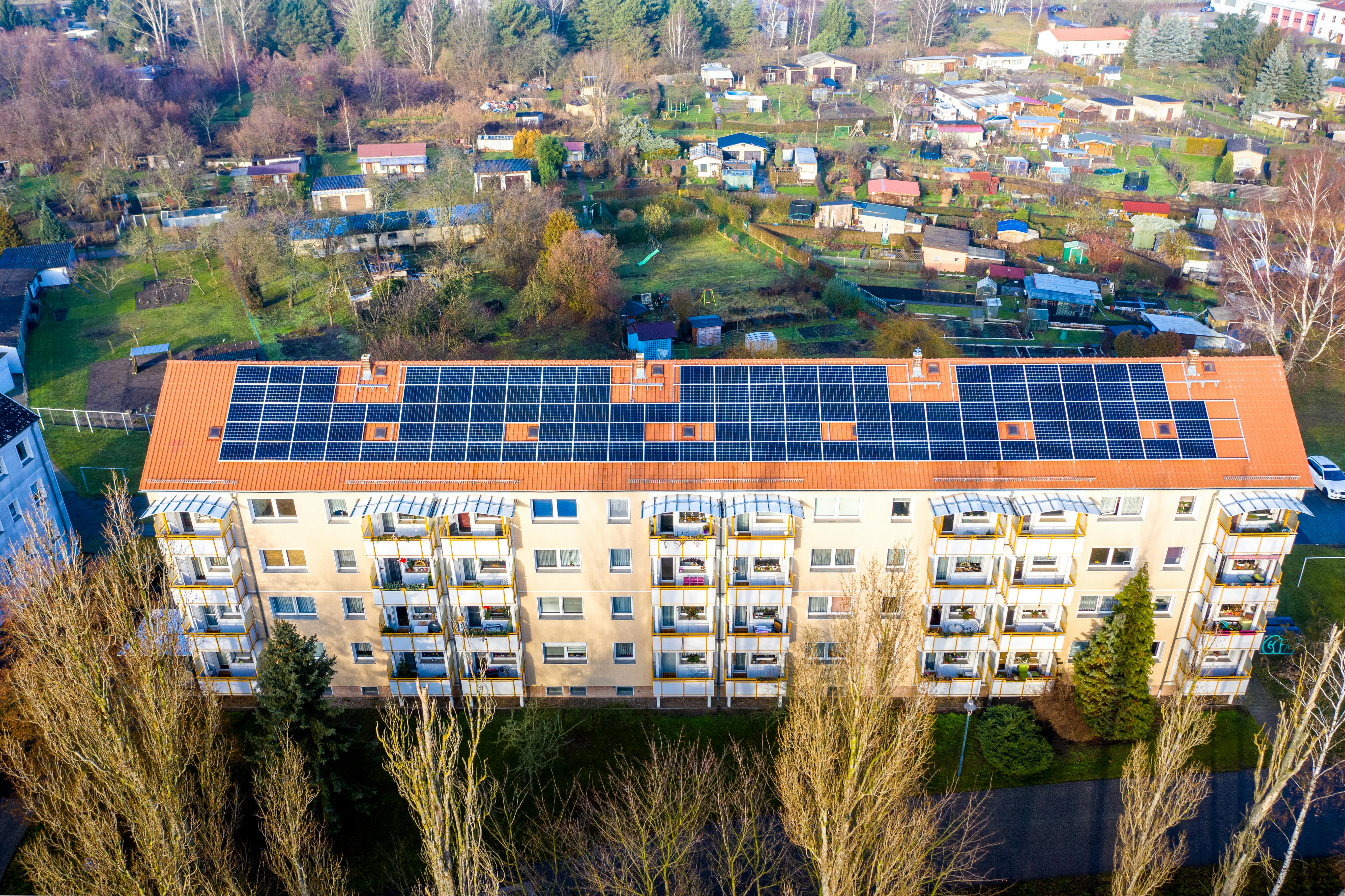 Solar panels on apparment