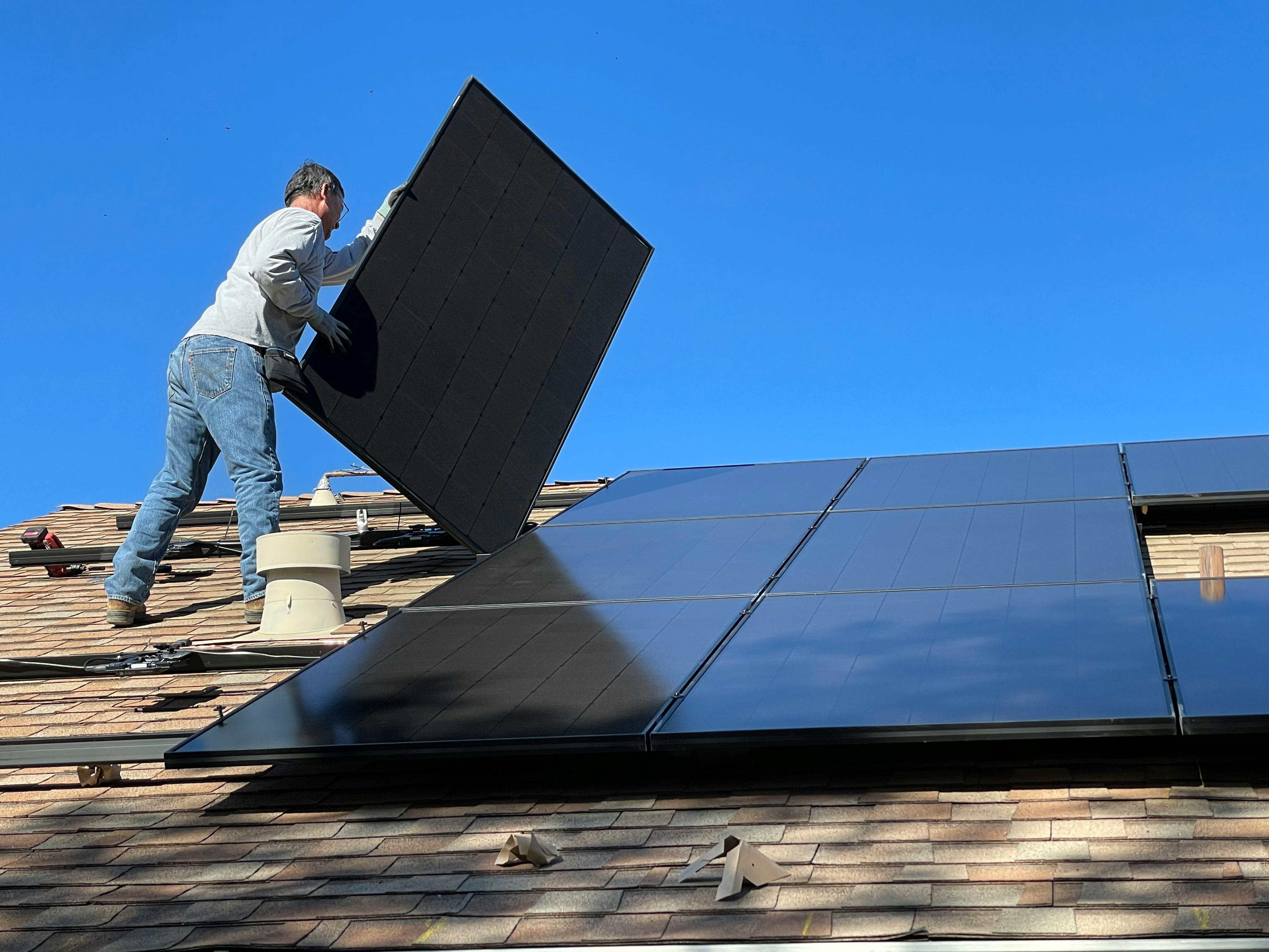 Solar panels on home