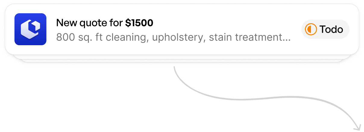 Visualisation of stack of emails with quotes